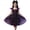 F203-Dark Purple, variant on FYDUU Toddler Girl Halloween Dress Black and Purple Witch Tutu Dress Little Girls Fly Sleeves Mesh Tulle Princess Dresses Birthday Party Wear 2-3 Years