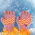 thumbnail image 3 of SPOORYYO Women's & Men's USB Heated Gloves Mitten Winter Hands Warm Laptop Gloves, USB Electric Gloves Half Finger Flip Velvet Knitted Winter Fashion Women's Yarn Exposed Electric Gloves, 3 of 5
