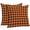 Orange Black, variant on Outdoor Waterproof Throw Pillow Cover 20"x12" Pack of 2 Vintage Pastoral Red Green Buffalo Gingham Decorative Pillowcases,Rectangle Cushion Case for Couch Patio Tent Garden,Christmas Plaid