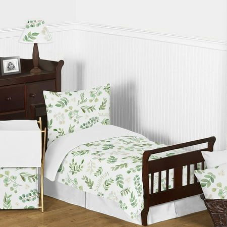 UPC: 0846480081432 | Botanical Floral Leaf 5 Piece Toddler Bedding Set by Sweet Jojo Designs