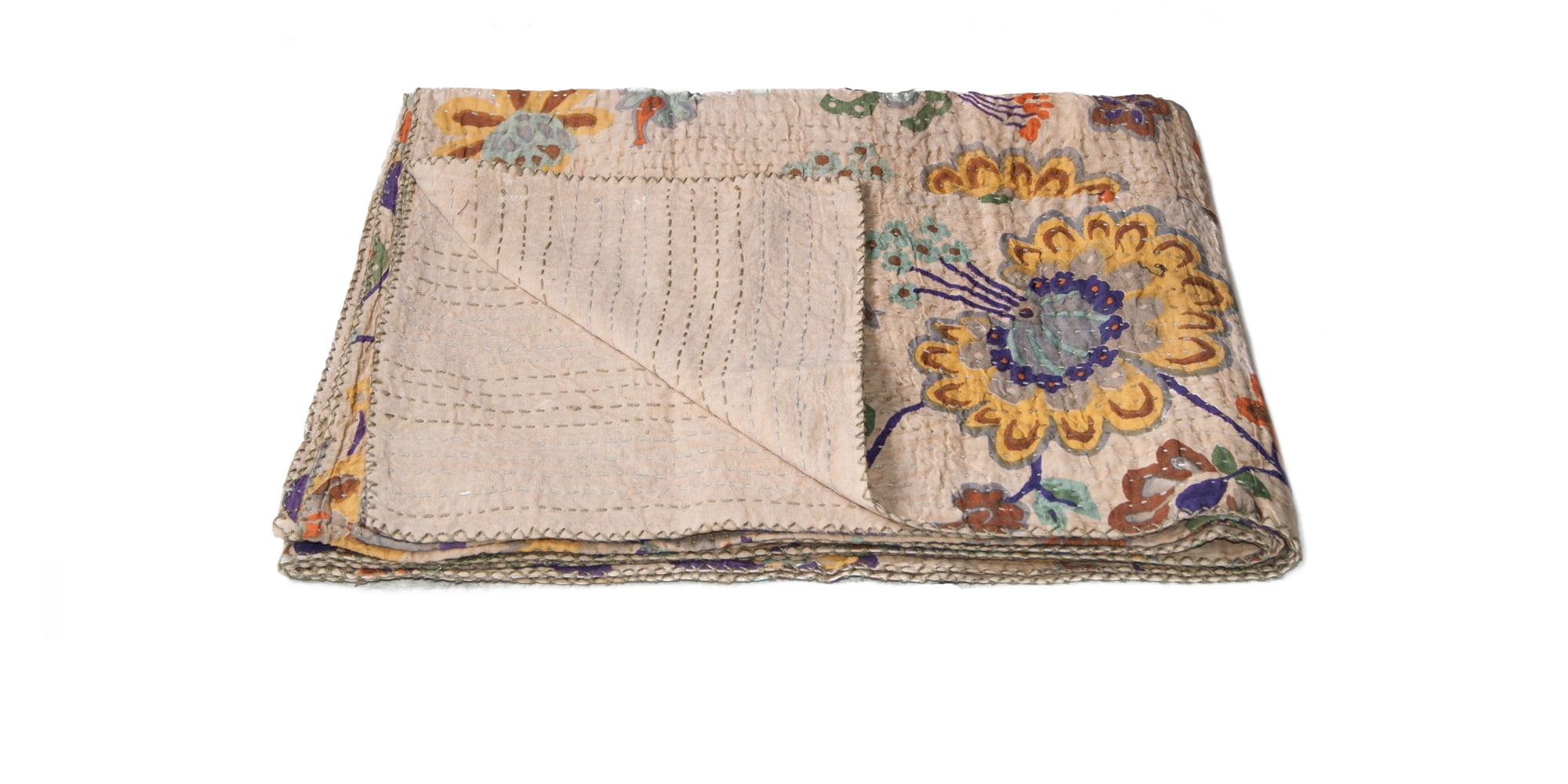 Kantha Cotton Throw 50" X 70" 337