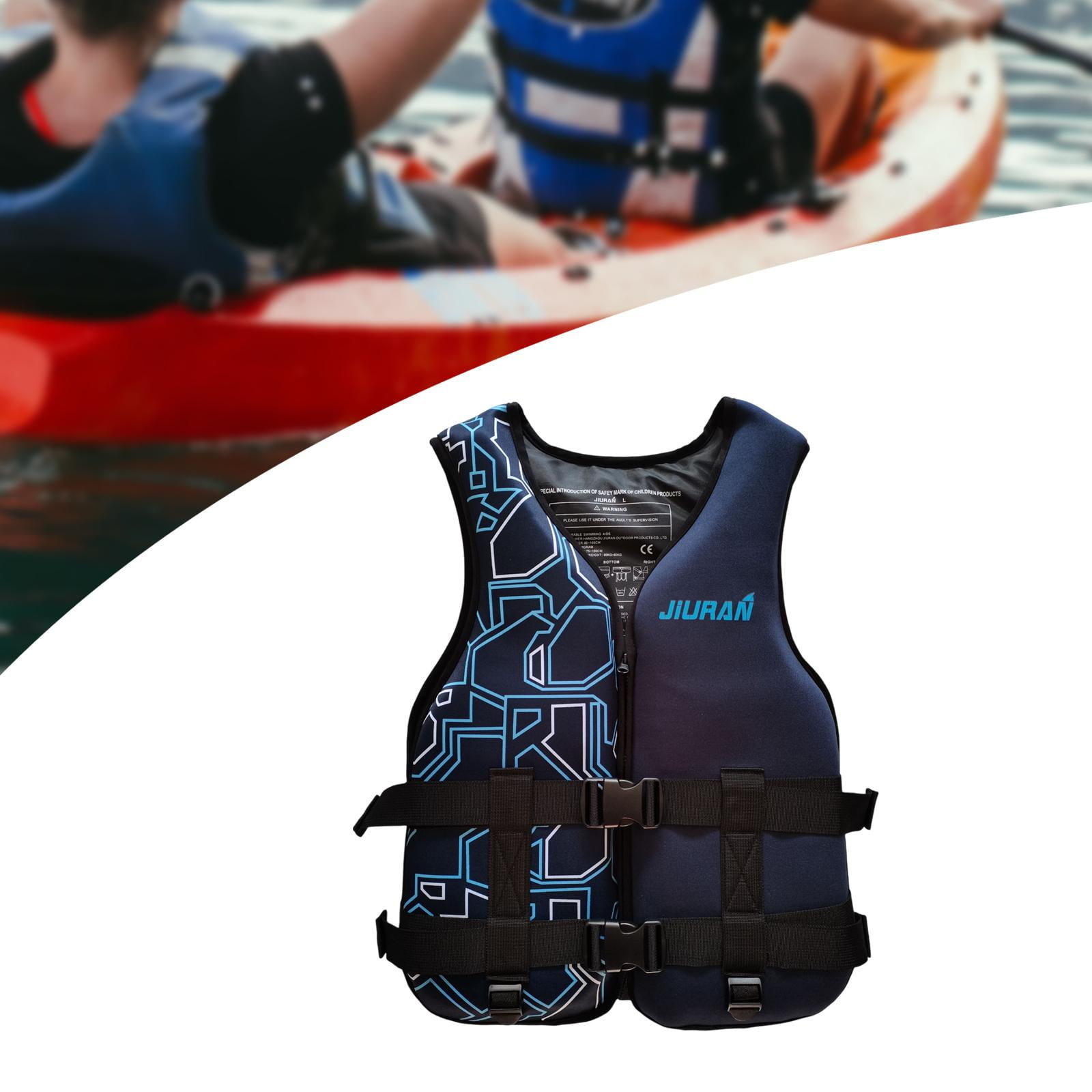 DimyFew Adults Life Vest Convenient Swim Jacket for Canoeing Swimming Paddleboarding L Blue L