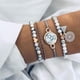 thumbnail image 1 of Pulseras con borlas, pulsera de mármol con corazón, pulsera de perlas (4 piezas), 1 of 6