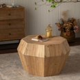 thumbnail image 3 of BSHTI 31.50" Octagonal Wooden American Retro Style Coffee Table, 3 of 19