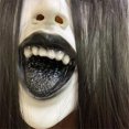 thumbnail image 5 of TERGAYEE Halloween Horror Grimace Mask Scary With Hair Realistic Halloween Creepy Cosplay Props Holiday Decor, 5 of 6