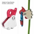 thumbnail image 5 of Climbing Descender - Stable 15KN Automatic Stop Descender Automatic Locking Device for 9-12mm Rope Rescue Climbing Equipment, (Pink White), 5 of 5