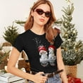 thumbnail image 3 of Christmas Shirts for Women Family Santa Graphic T Shirts Short Sleeve Funny Xmas Holiday Print Tee Tops, 3 of 8