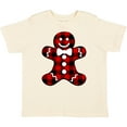 thumbnail image 3 of Inktastic Buffalo Plaid Gingerbread Man Boys or Girls Toddler T-Shirt, 3 of 5