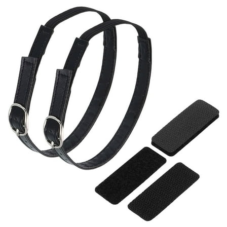 2 Pair Replacement Ankle Strap for Heels Detachable High Heels Shoe Straps Adjustable PU Leather Shoe Bands, Matte Black