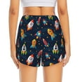 thumbnail image 4 of Fotbe Spaceships and Stars Womens High Waist Running Shorts Athletic Workout Quick Dry Shorts for Women with Pockets Gym Yoga Summer Shorts-XX-Large, 4 of 9