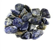 Crystal Allies Materials: 1lb Bulk Tumbled Blue Sodalite Stones - Large 1"