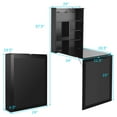 thumbnail image 2 of Gymax Wall Mounted Table Fold Out Convertible Desk with A Blackboard/Chalkboard Black, 2 of 10