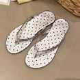 thumbnail image 6 of Narveanno Slim Flip Flops for Women, Ladies Shower Slippers Flat Sandals for Summer Bathroom Beach Pool, Lightweight Basic Thongs Rubber Soft Slide Slip-on Shoes Silver 8.5, 6 of 7