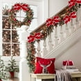 thumbnail image 5 of Fall Decor Qwtwty Christmas Wreath Decoration Imitation Linen Velvet Decoration Ornaments Christmas Tree Rattan Ornaments Christmas Home Decoration, 5 of 6