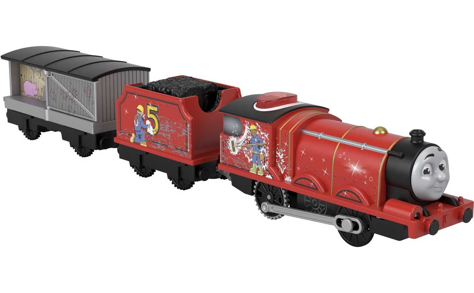 Thomas & Friends Trackmaster Motorized James Train Engine Coal Tender Red No 5 