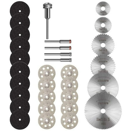 

31Pcs Cutting Discs for Rotary Tool Diamond Cutting Wheel and HSS Circular Saw Blades and Resin Cutting Wheels