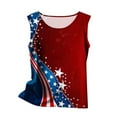 thumbnail image 5 of GERsome 4th of July Patriotic Tank Tops for Women Summer Sleeveless Loose Fit Tops American Flag Crew Neck T-Shirts S-5XL, 5 of 5