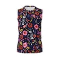 thumbnail image 6 of Lsque Dancing Skeletons Floral Garden Print Men's Cotton Blend Sleeveless Muscle Shirts (S-3XL)- Moisture Wicking, Odor Protection, UPF 30+,Small, 6 of 8