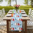 thumbnail image 4 of Table Runners 60 Inches Long Dress Scarves, Merry Christmas Farmhouse Kitchen/Dining Table Runner, Small Coffee Tablerunners, Santa Claus Xmas Winter Leaves Snowflake Sky Blue 13x60 Inch, 4 of 9
