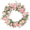 thumbnail image 1 of Guirnalda de flores artificiales para colgar en la pared, simulación, decoración floral, hogar, boda, corona de flores falsas, rosa claro AweSitey HA9082-02B, 1 of 6