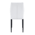thumbnail image 6 of Tcbosik Upholstered Dining Chairs Set of 4, Modern PU Leather Side Chair with Metal Legs for Living Room, Kitchen, Restaurant, Easy Assembly, White+Black, 6 of 9