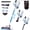 Green, variant on Lazyswan Cordless Vacuum, 250W 28KPa Stick Vacuums for Pet Hair/Carpet, 45 Min Runtime, LED Touch Screen, 1.2L Dust Cup, Lightweight
