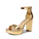 thumbnail image 1 of Sandalias de Plataforma con Tacón Grueso para Mujer DREAM PAIRS Oro Talla 8.5, 1 of 7
