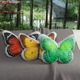 thumbnail image 3 of JWH 3D Decorative Soft Plush Butterfly Accent Pillows for Couch Sofa Chair Home Decor 13x17inch Light Yellow, 3 of 9