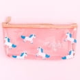 thumbnail image 2 of Estuche para lápices / bolígrafos con cremallera, bolsa de maquillaje para cosméticos de moda para niñas Rosado, 2 of 7