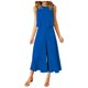 thumbnail image 1 of Conjunto de dos piezas de verano para mujer: top sin mangas con cuello redondo y pantalones anchos, traje de poliéster con detalle de botones, 1 of 5