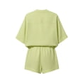 thumbnail image 7 of Ankola Women 2 Piece Linen Short Sets 2026 Summer Vacation V Neck Short Sleeve Beach Outfits, 7 of 7