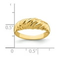 thumbnail image 2 of Solid 14k Yellow Gold Dome Ring Band Size 8, 2 of 3