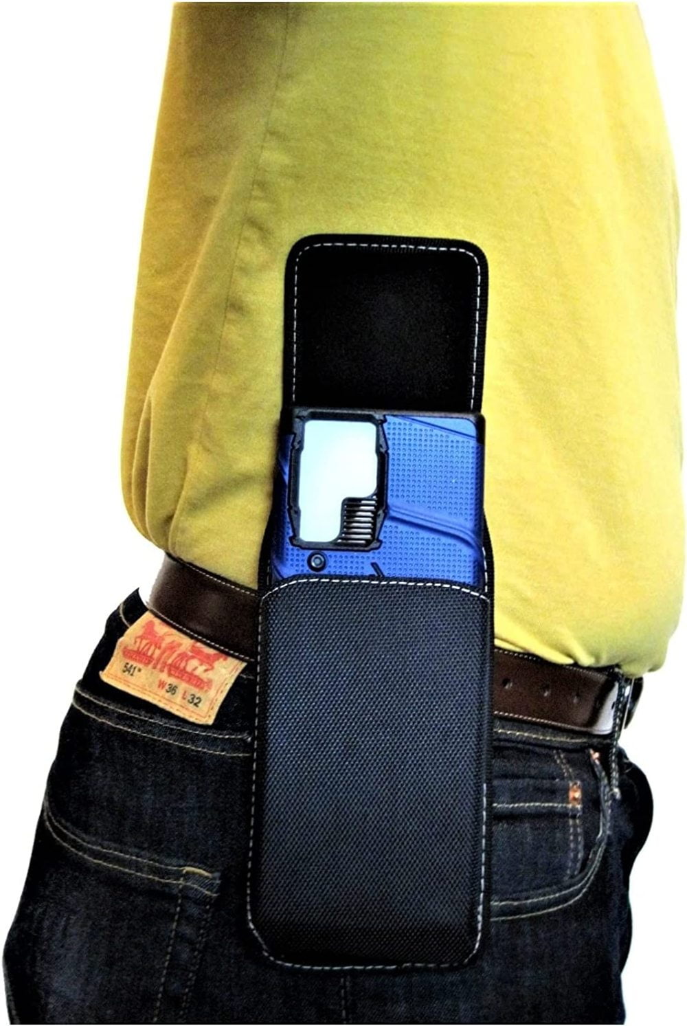 FULenQnu Nylon Cell Phone Holster Pouch for Samsung Galaxy S22 Ultra
