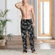 thumbnail image 2 of Balery Skull bird bat spider Pantalones de pijama para hombre, pijama ultraligero, pantalón de descanso-Large, 2 of 6