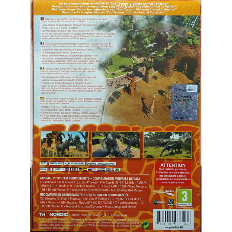 Zoo Tycoon Ultimate Animal Collection (PC Game) Let your