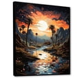 thumbnail image 2 of Designart "Silver Desert Oasis I" Landscape & Nature Floater Framed Canvas Wall Art, 2 of 7