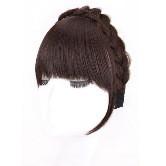 XINYUAN Natural Bangs Wig Headband Women Girls Fishbone Braid Forehead Hair Wigs/ P2G2