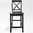 thumbnail image 3 of X-BACK BAR STOOL IN BLACK FINISH WITH 24 INCH SEAT HEIGHT. (SET OF TWO), 3 of 8