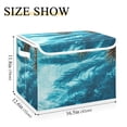 thumbnail image 3 of Foldable Fabric Storage Bin With Handle Collapsible Basket Box Storage With Lid Organizer A Swmming Pool, 3 of 7