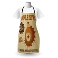 thumbnail image 3 of Retro Apron, Maple Syrup Ad with Grunge Effect Worn out Background with Stripes, Unisex Kitchen Bib with Adjustable Neck for Cooking Gardening, Adult Size, Brown Beige, by Ambesonne, 3 of 4