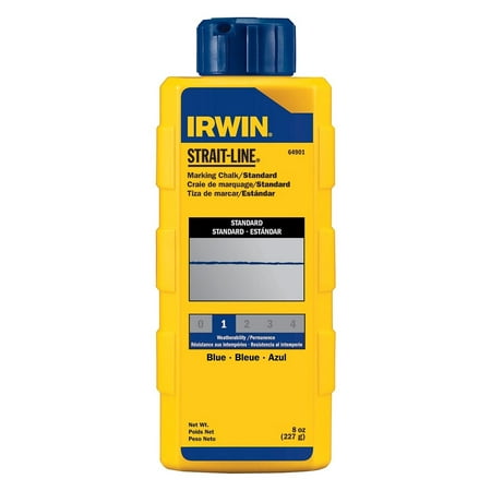 6 Pack Irwin 64901 Strait-Line 8-oz Standard Marking Chalk - Blue