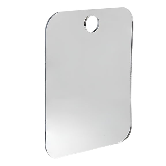 RAIRSKY Shatterproof Shower Mirror Fogless for Shaving, Unbreakable Deluxe Plexiglass Makeup Mirror, Largest Bathroom Wall Hanging, Portable Handheld Camping, Silver Shaving Mirror