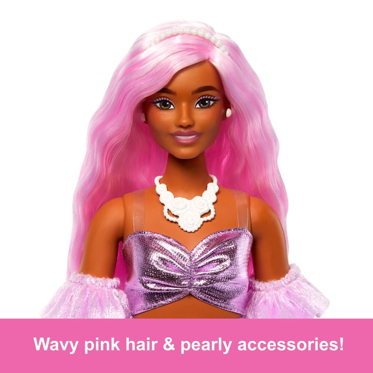 Barbie Deluxe Style Doll #1 in Glossy Pink Barbiecore Dress  display picture 3