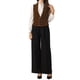 thumbnail image 2 of Chaleco de terciopelo sin mangas para mujer Allegra K, blazer casual con botones, talla M, color café, 2 of 5
