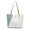 White, variant on Women Tote Bags Top Handle Large Capacity Leather Satchel Handbags Color Block PU Leather Shoulder Purse