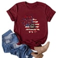thumbnail image 3 of IROINNID July 4th Tops for Women Round Neck T-Shirt Casual Loose Tops Blouse Short Sleeve Tops July 4th, 3 of 5