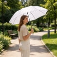 thumbnail image 6 of MMJ Umbrella UV Protection Folding Compact Sun Rain Umbrella Lightweight Windproof for Travel Commute 37.8x26.8in, 6 of 7