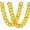 Gold, variant on 2Pack Big Chunky Plastic Hip Hop Chain for Men, Fake Gold Turnover Chain Silver Chain 90s Necklace Costume Accessory