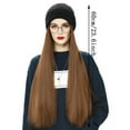 thumbnail image 3 of LHWEN Women’s Winter Beanie Hat Wig with Long Straight/Wavy Curly Hair Soft Synthetic Fiber Warm Knit Cap Natural Look Comfortable for Daily Wear Parties Weddings Sports and More Easy to Wea, 3 of 9