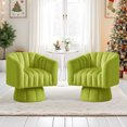 thumbnail image 6 of Korser 360° Swivel Accent Chair with Velvet Upholstered Swivel Barrel Chairs for Living Room, Bedroom,Green, 6 of 8